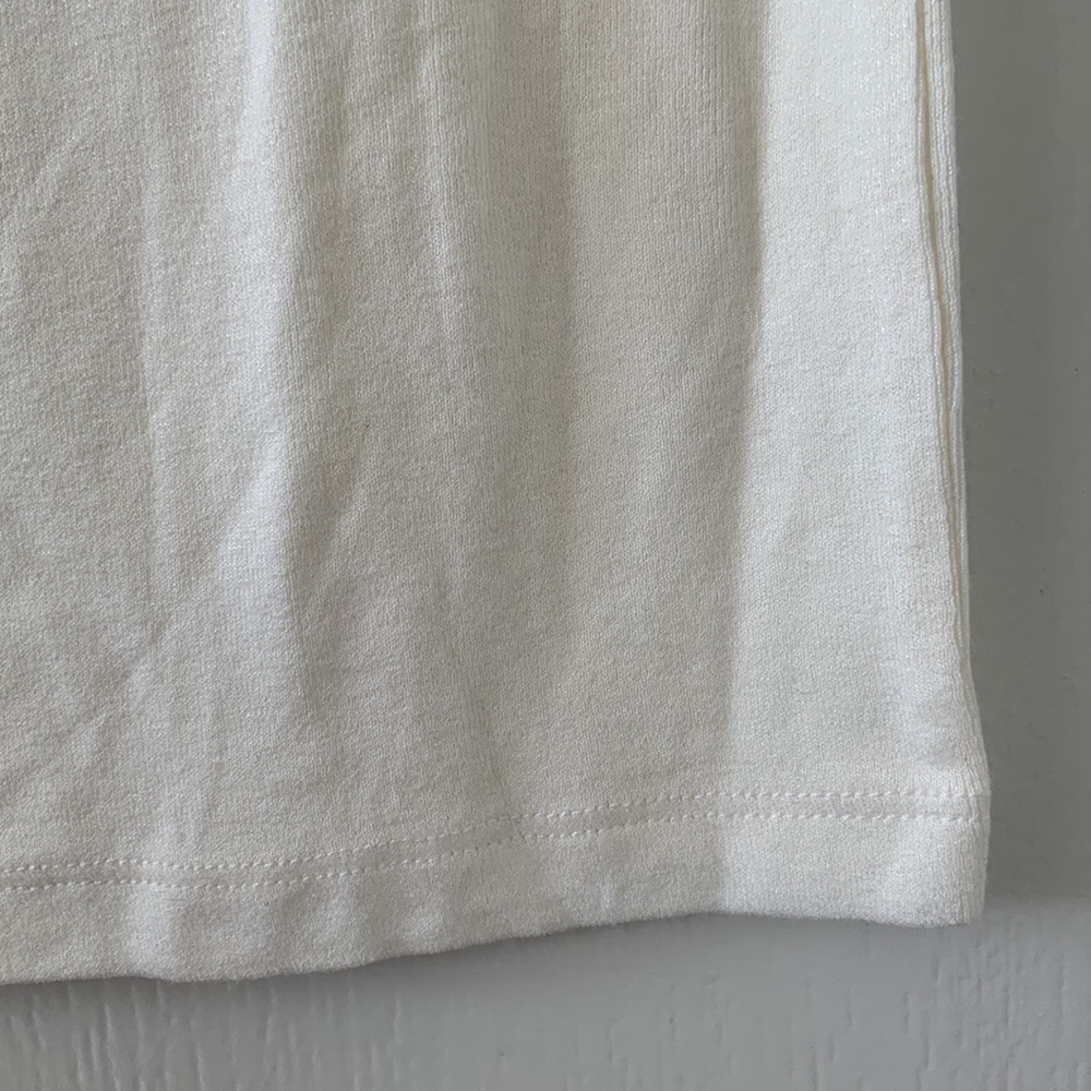 NWT LOU & GREY White Rayon/Spandex Short Sleeves Top Size Medium - Picture 10 of 16